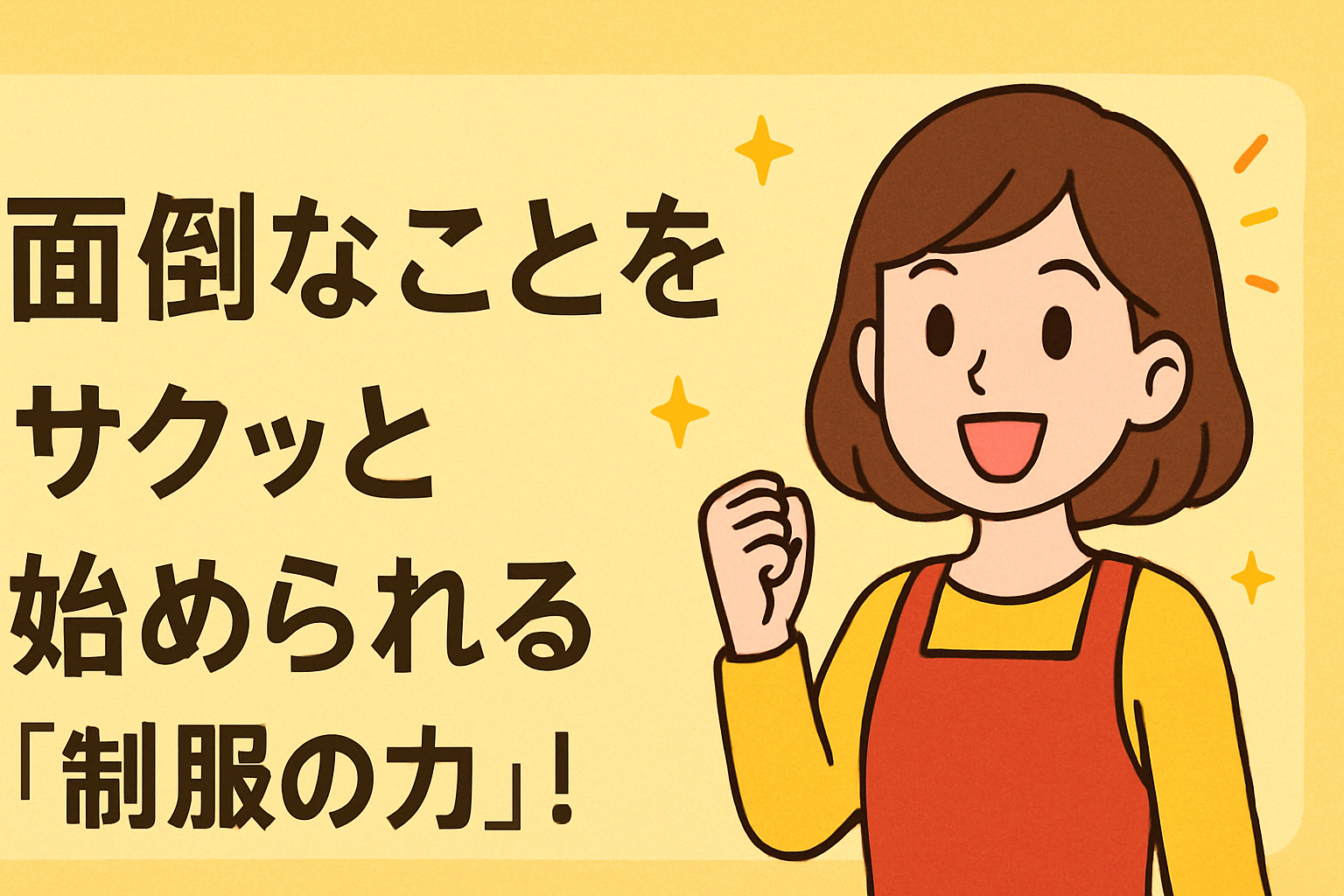 面倒なことをサクッと始められる「制服の力」！